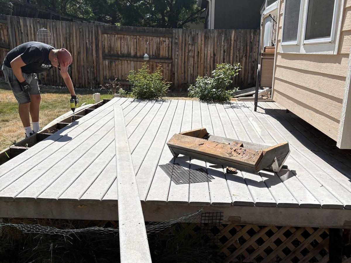 Composite deck before demolition in Arvada