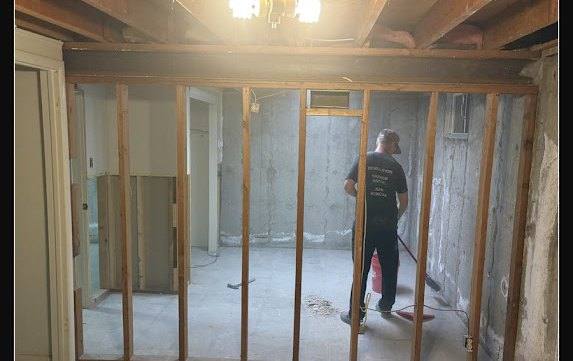 Mayer Enterprises crew at work on a basement gut demolition in Denver